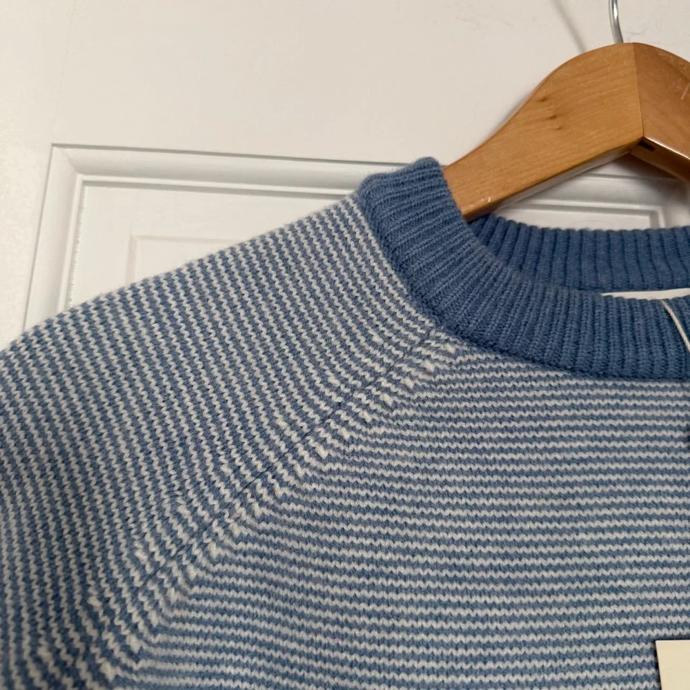 NWT bohme Women's Light Blue Crewneck Sweater - Picture 9 of 13